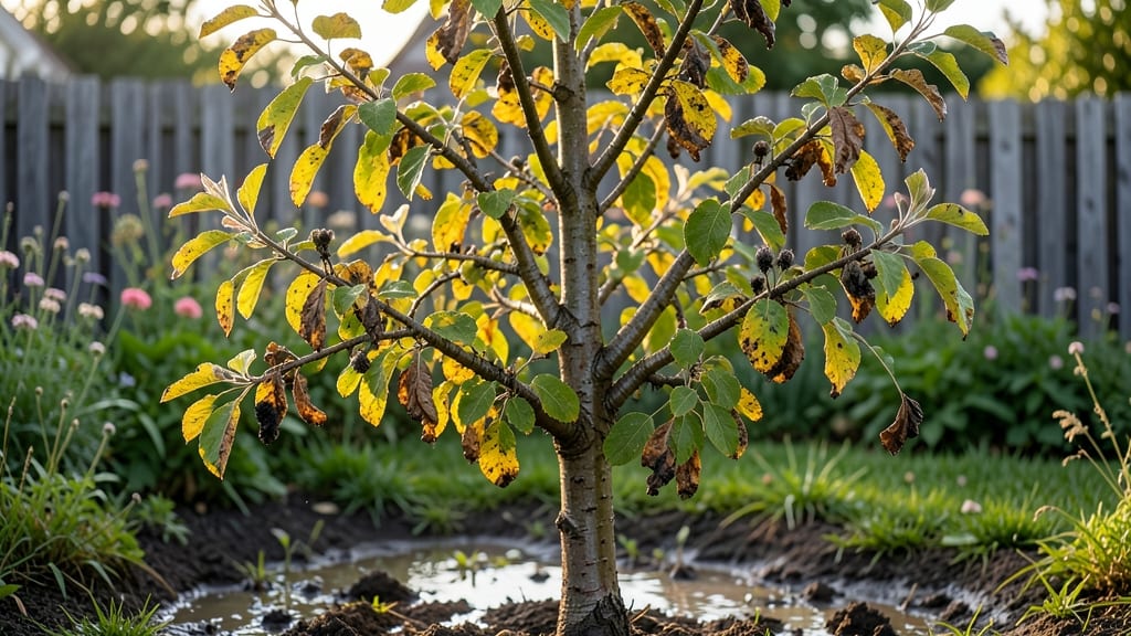 What Does an Overwatered Apple Tree Look Like: Wilting Leaves, Drooping Branches, and Mushy Roots Revealed