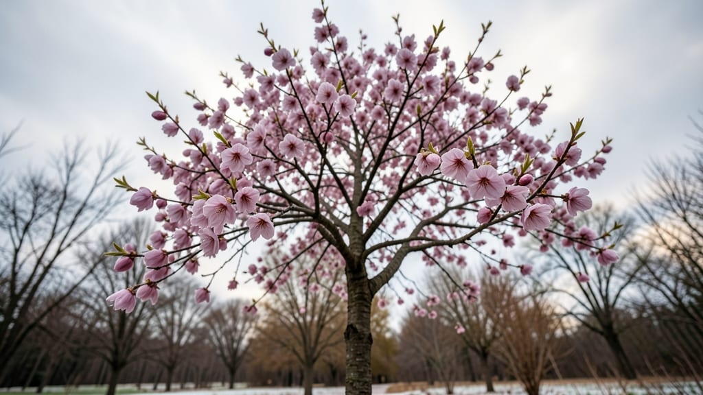 Redbud Tree with Pink Spring Blossoms