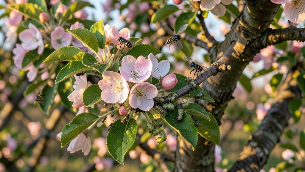 Syrphid Flies Mimicking Bee Behavior