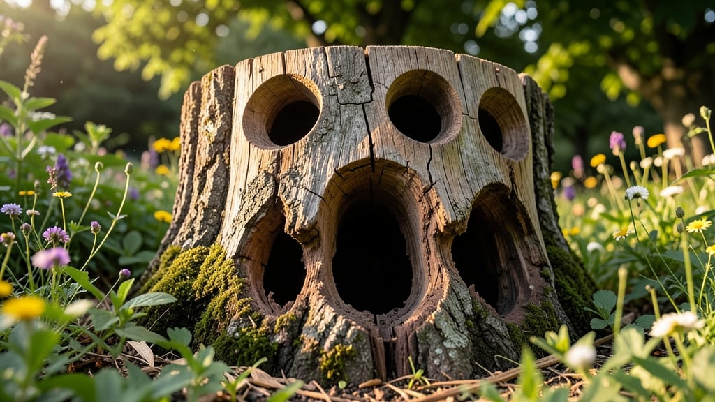 Carved Stump Bat Box Hybrid