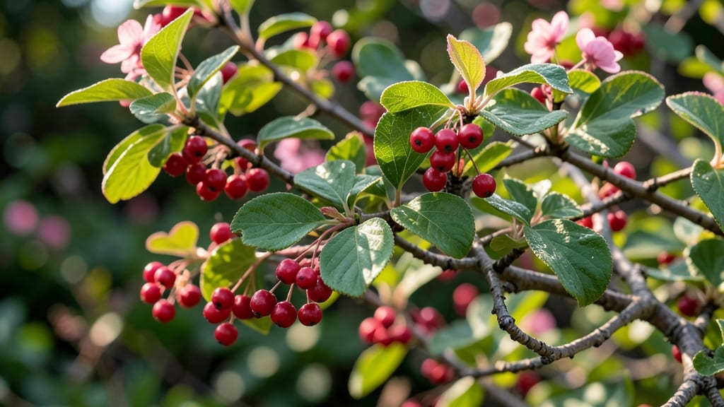Coralberry Shrub with Pink Flowers