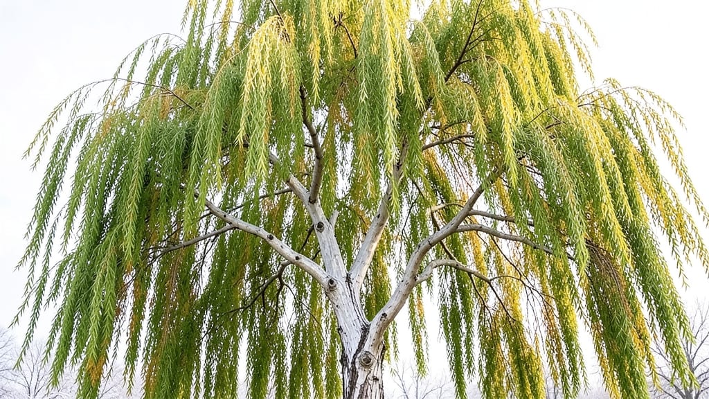 Weeping Willow with Silvery Bark