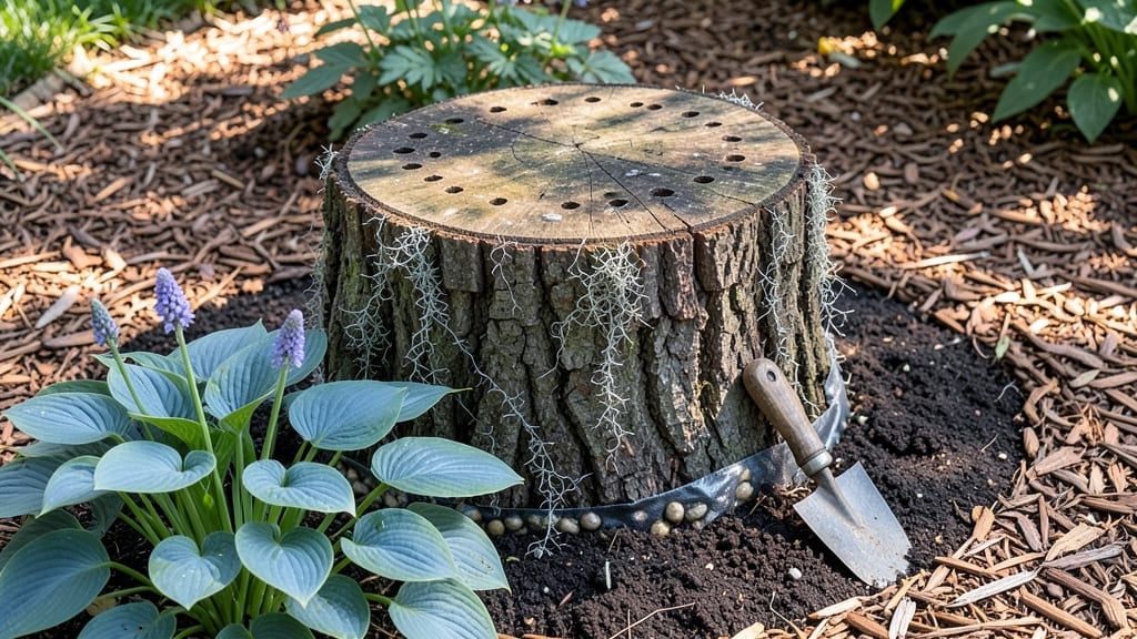 How to Make a Tree Stump into a Planter: Upcycled Rustic Garden Statement in Minutes