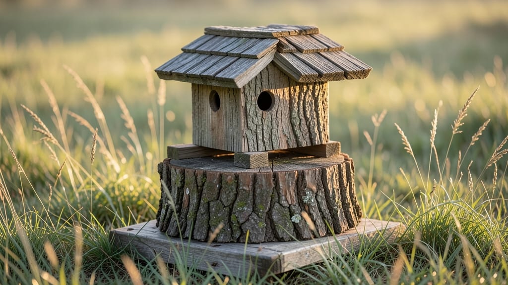 Stacked Stump Bluebird Habitat