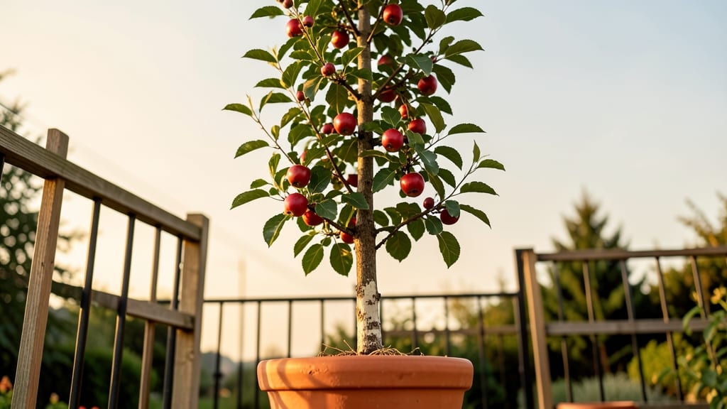 Dwarf Apple Tree 'Columnar Red River'