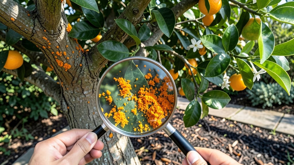 Orange Rust on Tree Bark: Organic Fungicide Fix for Fungal Spots