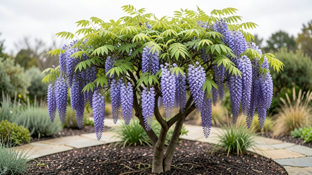 Amethyst Falls Wisteria Tree Form: Year-Round Pruning for Graceful Arches