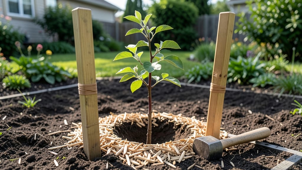 Round Tree Stakes: Sturdy Support for Tall Plants and Privacy Screens