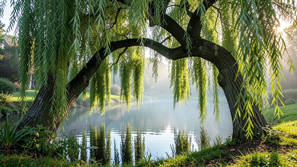 Willow Trees for Water Feature Privacy