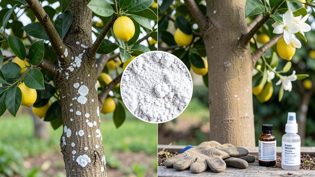Lemon Tree White Spots on Trunk: Fungal Blight Identification and Cure