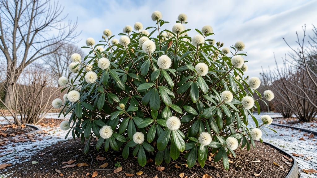 Viburnum Bodnantense Dawn with White Pom Poms