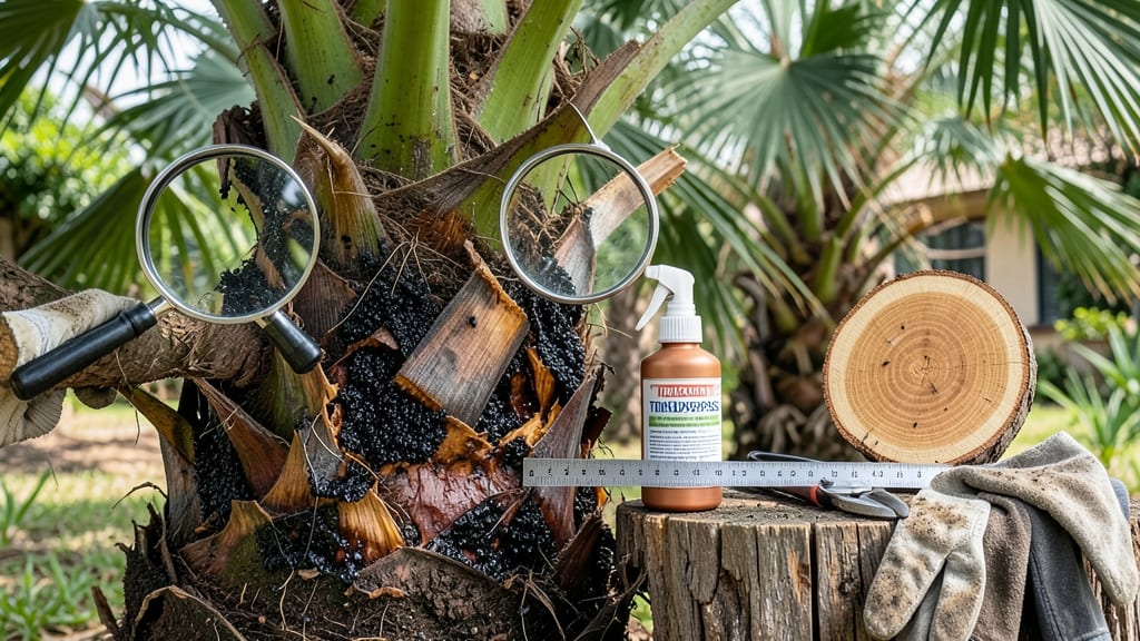 Black Fungus on Palm Tree Trunk: Fungal Blight Identification and Organic Cure Guide