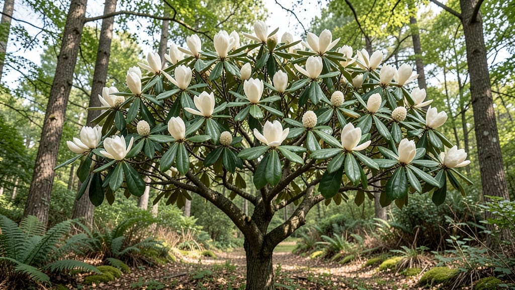 Japanese Magnolia White Pom Pom Hybrid
