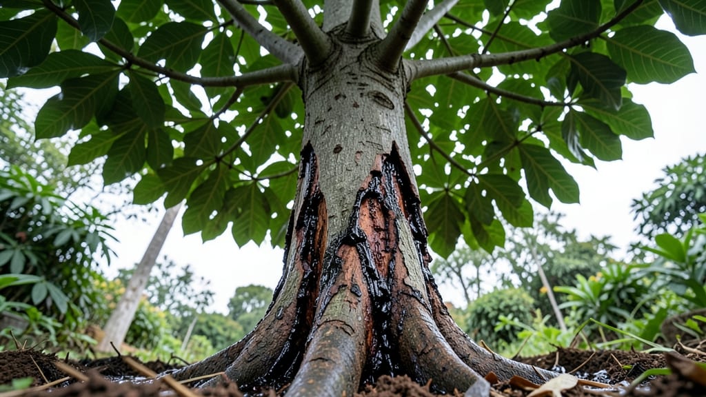 Phytophthora Crown Rot Symptoms