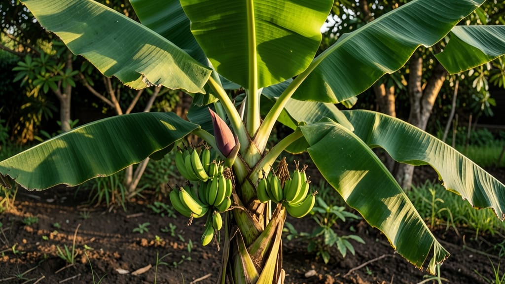 Banana Tree In Yard: Tropical Privacy Screen in 3 Years