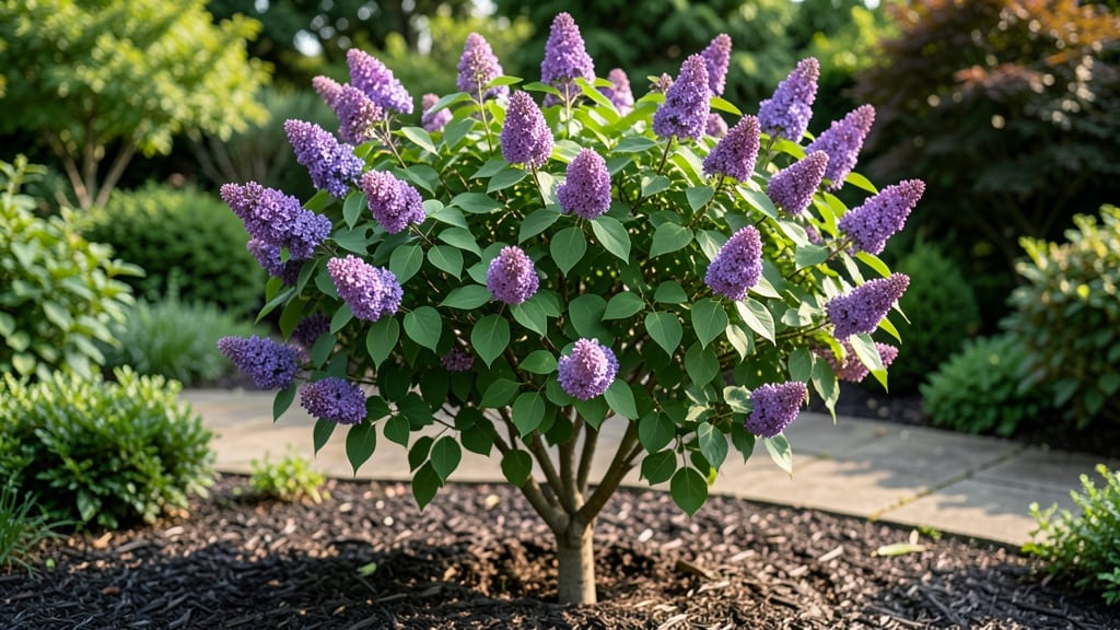 Bloomerang Dark Purple Lilac Tree Form: Dwarf Variety for Small Gardens' Elegant Focal Point
