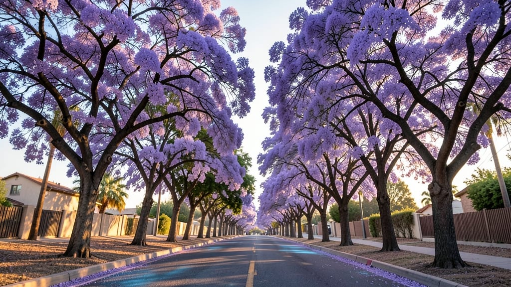 Jacaranda Mimosaeifolia for Dramatic Purple Canopy